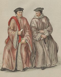 Giudici elisabettiani nelle loro vesti da Lucas de after Heere